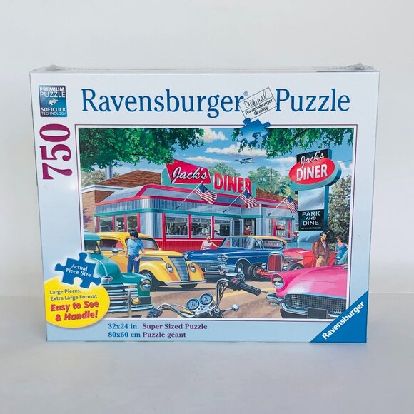 New sealed Ravensburger 750 pcs Large Format Adult Puzzle-Meet at Jack's - Picture 10 of 16